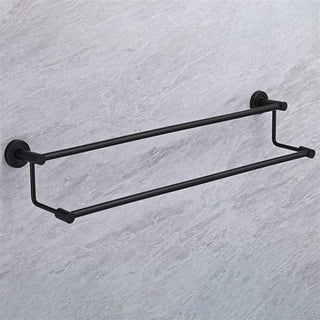 Plantex Stainless Steel Towel Rod/Towel Rack for Bathroom/Towel Bar/Hanger/Stand/Bathroom Accessories (24 Inch - Black)