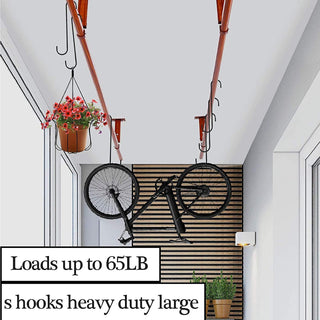 Plantex Heavy Duty 10 inch Multipurpose S Hook/Extention Hook for Hanging Plant/Tree Branch/Bird Feeder/Pots and Pans Closet Garden Pergola Indoor/Outdoor – (Pack of 5)