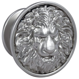 Plantex Lion Face Cabinet Drawer Knob Handle/Kitchen Cabinet Knobs/Knobs for Cabinets and Drawer/Round Drawer Pulls and Knobs- Pack of 6 Pieces (Silver)