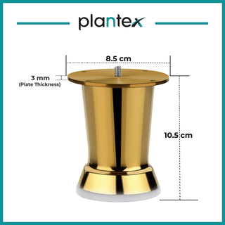 Plantex Golden Pillar 4 inch Sofa Legs for Furniture Legs with Rubber Grip � 6 Pcs