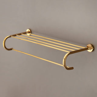 Plantex 304 Grade Stainless Steel Daizy Towel Rack for Bathroom/Towel Stand/Hanger/Bathroom Accessories - Pack of 1 (APS- 957 - PVD Gold)