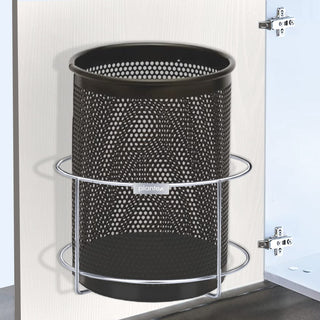 Plantex High Grade Stainless Steel Open-Top Bin Holder/Dust Bin Holder/Modular Kitchen Fixture (Dia 10 Inches-Sliver)