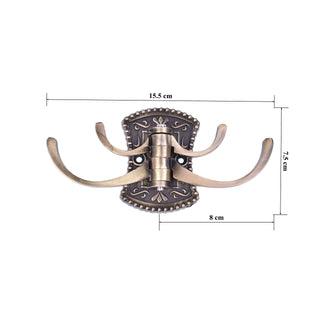 Plantex Antique Robe Hook/Cloth-Towel Hanger/Door Hanger-Hook/Bathroom Accessories - 225 - (Brass)