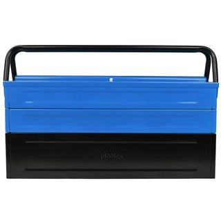 Plantex High Grade Metal Tool Box for Tools/Tool Kit Box for Home and Garage/Tool Box Without Tools-5 Compartment(Blue & Black)