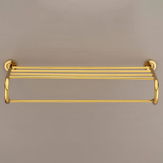 Plantex 304 Grade Stainless Steel Daizy Towel Rack for Bathroom/Towel Stand/Hanger/Bathroom Accessories - Pack of 1 (APS- 957 - PVD Gold)