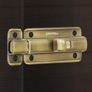 Plantex Premium Heavy Duty Door Stopper/Door Lock Latch for Home and Office Doors - Pack of 8 (Brass Antique)