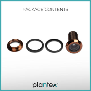 Plantex Rose Gold Eye Hole for Main Door - 200 Degree Wide Magic Eye viewer for Safety - Pack of 40