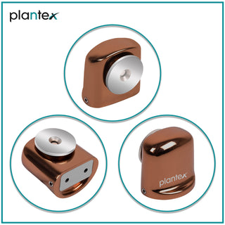 Plantex Magnetic Door Stopper|Door Magnet Stopper|Gate Stooper for Main Door|Door Stopper for Main Door - (193-Rose Gold) Set of 3