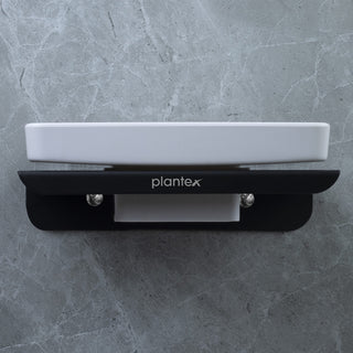 Plantex Stainless Steel with ABS Material Soap Holder for Bathroom/Wall Mounted Soap Holder/Bathroom Accessories - (Matt Black)