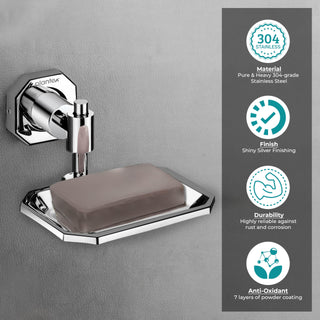 Plantex 304 Grade Stainless Steel Bathroom Soap Case/Soap Holder/Bathroom Accessories - Nipron (Chrome)