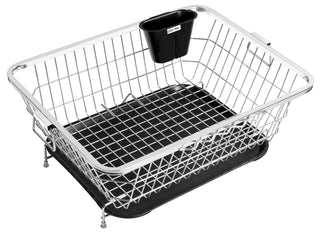 Plantex Stainless Steel Dish Drainer Basket for Kitchen Utensils/Dish Drying Rack with Drainer/Plate Stand/Bartan Basket (Size-56 x 43 x 22 cm)