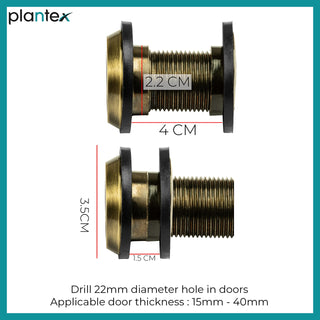 Plantex Door Eye/Eye Hole for Main Door/Door Eye Viewer/Eye Viewer for Safe Secure Home/Office/Hotel - (Antique)