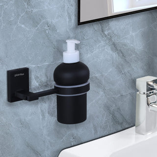 Plantex 304 Grade Stainless Steel Wash Basin Hand Wash Holder and Dispenser for Liquid Soap for Bathroom Accessories - Senso (Black)