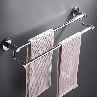 Plantex Stainless Steel Towel Rod/Towel Rack for Bathroom/Towel Bar/Hanger/Stand/Bathroom Accessories (24 Inch - Chrome Finish) - Pack of 1