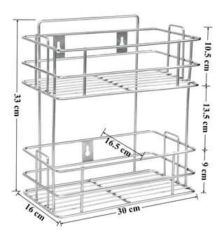 Plantex Stainless Steel Multipurpose Detergent Holder/Bathroom Rack/Shelf/Bathroom Accessories (Chrome)