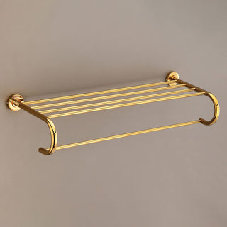 Plantex 304 Grade Stainless Steel Daizy Towel Rack for Bathroom/Towel Stand/Hanger/Bathroom Accessories - Pack of 1 (APS- 957 - PVD Gold)