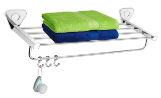 Plantex Pyramid Stainless Steel Towel Rack/Towel Hanger/Stand/Bathroom Accessories - 24 inch (Chrome)