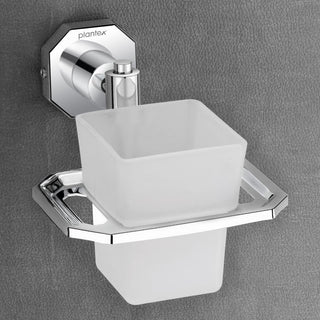 Plantex 304 Grade Stainless Steel Toothbrush Holder and Tumbler Holder for Bathroom and WashBasin Bathroom Accessories - Nipron (Chrome)