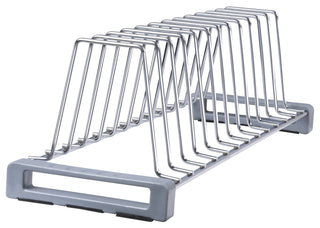 Plantex Stainless Steel Dish Rack/Thali Stand/Plate Fixer/Plate Stand/Tandem Box Accessories (Chrome)