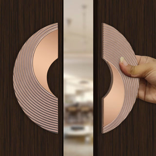 Plantex Heavy Duty Door Handle/Door & Home Decor/8-inches Round Shape Main Door Handle/Door Pull Push Handle Set- Pack of 1 (277- Rose Gold PVD Finish)