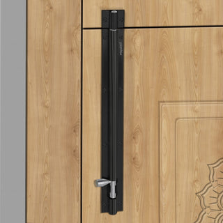 Plantex 12-inches Long Tower Bolt for Door/Windows/Wardrobe -Black (Pack of 2)