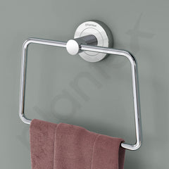 Plantex Stainless Steel Towel Ring for Bathroom/Wash Basin/Napkin-Towel Hanger/Bathroom Accessories (Chrome-Trapezium) - Pack of 1