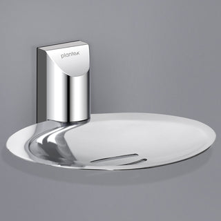 Plantex Smero Pure Brass Soap Holder for Bathroom & Kitchen/Soap Stand/Case/Dish/Bathroom Accessories - Superb (Chrome)