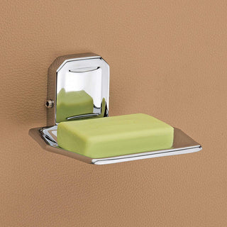 Plantex Stainless Steel 304 Grade Cute Single Soap Holder for Bathroom/Soap Dish/Bathroom Soap Stand/Bathroom Accessories(Chrome) - Pack of 3