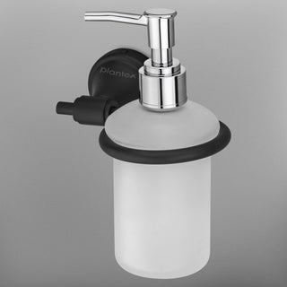 Plantex 304 Grade Stainless Steel Handwash Holder for Wash Basin Liquid Soap Dispenser/Bathroom Accessories - Niko (Black)