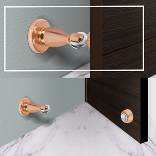 Plantex Magnetic Door Stopper for Home/ 360 Degree Magnet Door Catcher/Door Holder for Main Door/Bedroom/Office and Hotel Door - Pack of 8 (4 inch, Rose Gold)