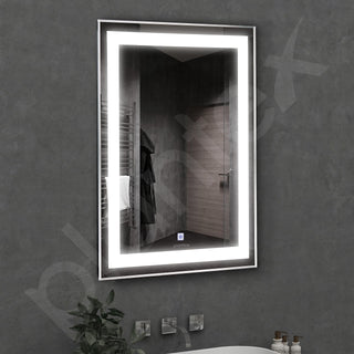 Plantex LED Mirror Glass with Sensor for Bathroom/Single Tone Light(White Light)/Designer Mirror for Living Room/Bedroom/Dressing Room – Rectangle Shape (18x24 inch)