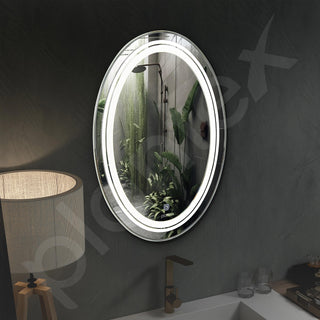 Plantex LED Bathroom Mirror with Sensor/3 Tone(White Light, Natural Light, Warm Light)/Designer Mirror for Living Room/Bedroom/Dressing Room – Oval Shape (18x24 inch)