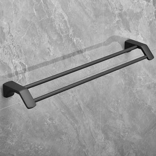 Plantex Space Aluminium Towel Rod/Towel Hanger for Bathroom/Towel Stand/Towel Holder/Bathroom Accessories (971, Black)