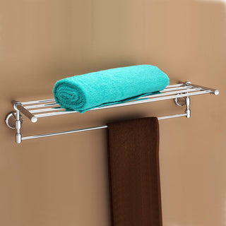 Plantex Stainless Steel 304 Grade Niko Towel Rack for Bathroom/Towel Stand/Hanger/Bathroom Accessories (18 Inch-Chrome)