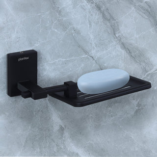 Plantex 304 Grade Stainless Steel Soap Holder for Bathroom/Soap Case/Soap Tray/Bathroom Accessories - Senso (Black)