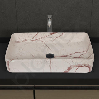 Plantex Ceramic Tabletop Washbasin/Bathroom Sink/Basin for Bathroom/Wash Basin for Restaurant, Hotel (Marble Finish)