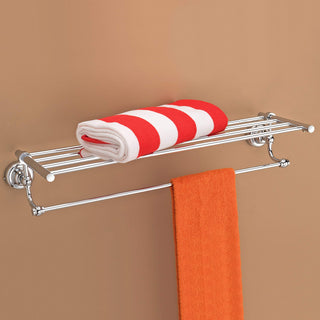 Plantex Skyllo Stainless Steel 304 Grade Towel Rack for Bathroom/Towel Stand/Hanger/Bathroom Accessories (18 Inch-Chrome)