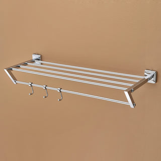 Plantex 304 Grade Stainless Steel Towel Stand/Towel Organizer/Rack for Bathroom - Decan (Chrome)