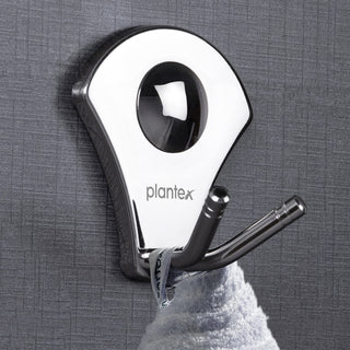 Plantex Royal Stainless Steel Robe Hook Cloth-Towel Hanger (Silver , Chrome)