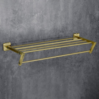 Plantex 304 Grade Stainless Steel Towel Rack for Bathroom/Towel Rod/Towel Hanger/Holder/Bathroom Accessories - Decan (Brass Antique)