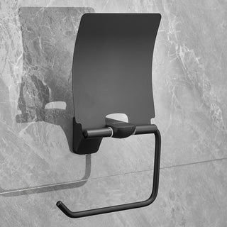 Plantex Space Aluminium Toilet Paper Holder/Tissue Paper Roll Holder in Bathroom/Lavatory/Bathroom Accessories (Black)