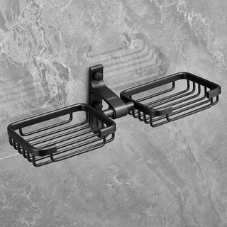 Plantex Aluminum Bathroom Soap Holder with Hook/Soap Stand/Soap Dish/Bathroom Accessories - Black