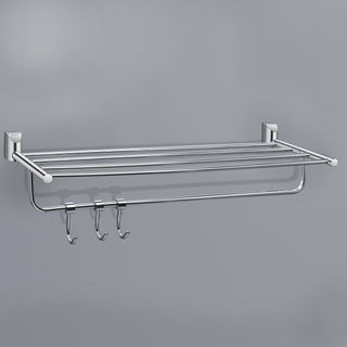 Plantex Smero Pure Brass 24 inch Towel Rack for Bathroom/Towel Stand/Hanger/Towel Holder/Towel Bar/Bathroom Accessories - Superb (Chrome)