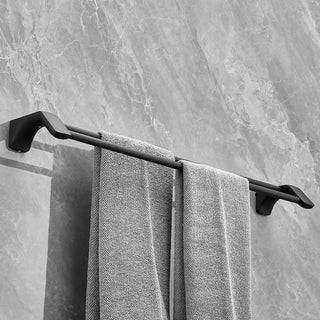 Plantex Space Aluminium Towel Rod/Towel Hanger for Bathroom/Towel Stand/Towel Holder/Bathroom Accessories (971, Black)