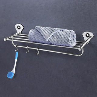 Plantex Royal Stainless Steel Towel Rack/Towel Stand/Hanger Bathroom Accessories - 24 inch