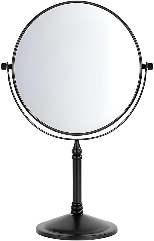 Plantex Brass Magnifying Mirror/Dual-Side 360° Swivel Mirror/Counter-Top Bathroom Mirror 10X Zoom/Makeup/Vanity Mirror - Golden