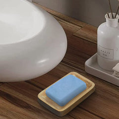 Plantex PU Coated Steam Beech Wooden Made Soap Dish/Stand/Bath Soap Case/Holder/Tray/Bathroom Accessories – Rectangle
