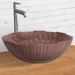 Plantex Platinium Ceramic Countertop Round Wash Basin/Tabletop Bathroom Sink (002, 15.5 x 15.5 x 5 Inch)