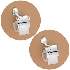 Plantex Platinum Stainless Steel 304 Grade Cubic Toilet Paper Roll Holder/Toilet Paper Holder in Bathroom/Kitchen/Bathroom Accessories(Chrome) - Pack of 2