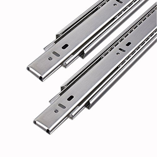 Plantex Full Extension Ball Bearing Telescopic Channel Runner/Drawer Slides for Kitchen/Channel for Drawer/Telescopic Slide/Drawer Channels for Wardrobe and Home(Silver,12-Inch)
